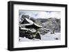 Snow-covered Zen garden in Kodai-ji Temple, Kyoto, Japan, Asia-Damien Douxchamps-Framed Photographic Print