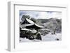 Snow-covered Zen garden in Kodai-ji Temple, Kyoto, Japan, Asia-Damien Douxchamps-Framed Photographic Print