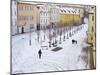 Snow Covering Na Kampe Square, Kampa Island, Mala Strana Suburb, Prague, Czech Republic, Europe-Richard Nebesky-Mounted Photographic Print