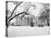 Snow Covering the White House Lawn-Arnold Sachs-Stretched Canvas