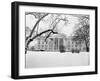Snow Covering the White House Lawn-Arnold Sachs-Framed Photographic Print
