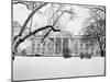 Snow Covering the White House Lawn-Arnold Sachs-Mounted Photographic Print