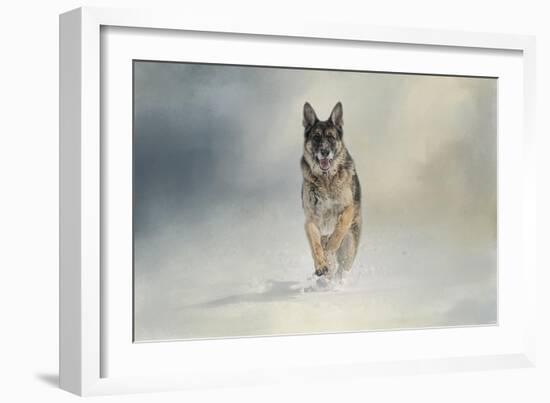 Snow Day for the Shepherd-Jai Johnson-Framed Giclee Print