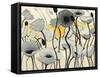 Snow Day Gray Flower-Shirley Novak-Framed Stretched Canvas