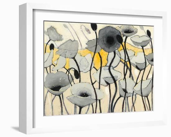 Snow Day Gray Flower-Shirley Novak-Framed Art Print