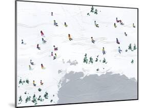 Snow Day - Ski Time-Kristine Hegre-Mounted Giclee Print