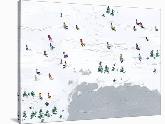 Snow Day - Ski Time-Kristine Hegre-Stretched Canvas