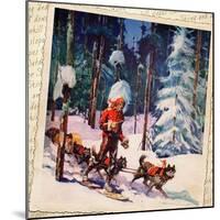 Snow Dog Team Montage-null-Mounted Giclee Print
