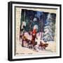 Snow Dog Team Montage-null-Framed Giclee Print