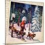 Snow Dog Team Montage-null-Mounted Giclee Print