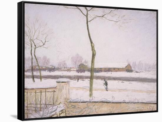 Snow Effect (Effet De Neige) C. 1880-1885-Alfred Sisley-Framed Stretched Canvas