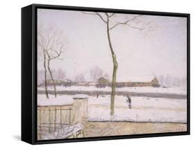 Snow Effect (Effet De Neige) C. 1880-1885-Alfred Sisley-Framed Stretched Canvas