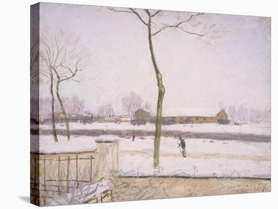Snow Effect (Effet De Neige) C. 1880-1885-Alfred Sisley-Stretched Canvas