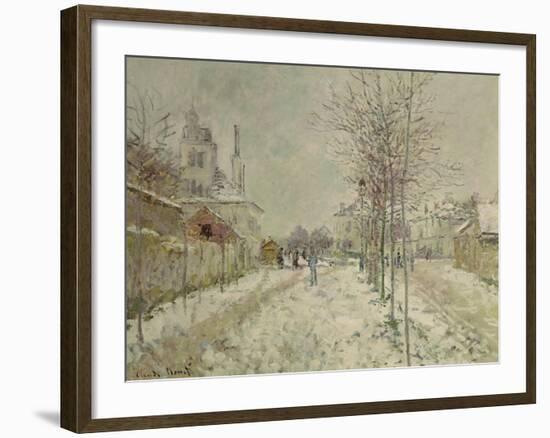 Snow Effect-Claude Monet-Framed Giclee Print