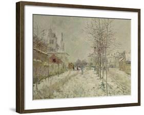 Snow Effect-Claude Monet-Framed Giclee Print