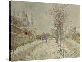 Snow Effect-Claude Monet-Stretched Canvas