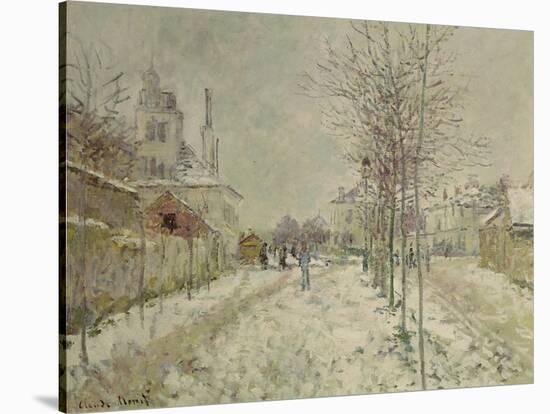 Snow Effect-Claude Monet-Stretched Canvas