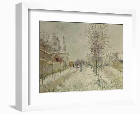 Snow Effect-Claude Monet-Framed Giclee Print