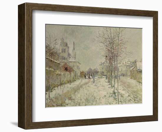 Snow Effect-Claude Monet-Framed Premium Giclee Print