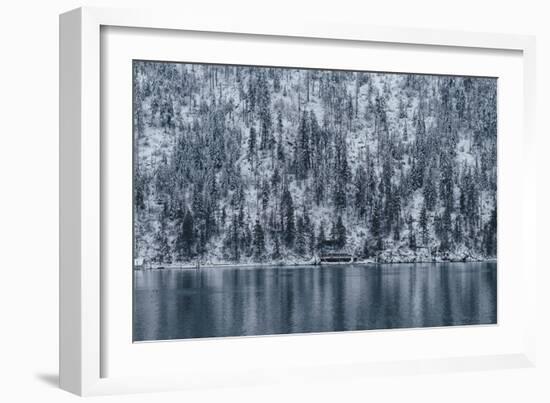 Snow Fall In Coeur D'Alene Idaho-Rebecca Gaal-Framed Photographic Print