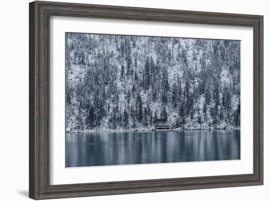 Snow Fall In Coeur D'Alene Idaho-Rebecca Gaal-Framed Photographic Print