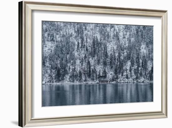 Snow Fall In Coeur D'Alene Idaho-Rebecca Gaal-Framed Photographic Print