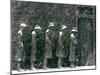 Snow Falls and Accumulates Atop George Segal's Depression Bread Line Sculpture-null-Mounted Photographic Print