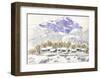 Snow Falls Heavily in Country Side of Japan-Kenji Fujimura-Framed Art Print