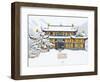 Snow Falls on Dragon King, Huanglong Temple, Huanglong National Park, Sichuan Province, China-Charles Crust-Framed Photographic Print