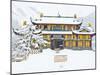 Snow Falls on Dragon King, Huanglong Temple, Huanglong National Park, Sichuan Province, China-Charles Crust-Mounted Photographic Print