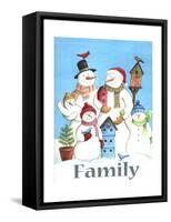 Snow family-Melinda Hipsher-Framed Stretched Canvas
