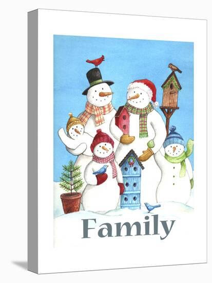 Snow family-Melinda Hipsher-Stretched Canvas