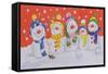 Snow Family-Diane Matthes-Framed Stretched Canvas