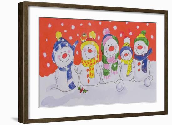 Snow Family-Diane Matthes-Framed Giclee Print