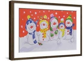 Snow Family-Diane Matthes-Framed Giclee Print