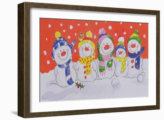 Snow Family-Diane Matthes-Framed Giclee Print