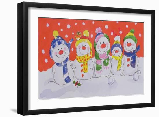 Snow Family-Diane Matthes-Framed Giclee Print