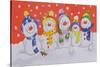 Snow Family-Diane Matthes-Stretched Canvas