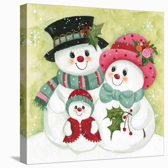 Snow Family-Beverly Johnston-Stretched Canvas
