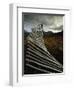 Snow Fences and Moorland, Wester Ross Near Dundonnell, Highlands, Scotland, UK-Neale Clarke-Framed Photographic Print