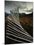 Snow Fences and Moorland, Wester Ross Near Dundonnell, Highlands, Scotland, UK-Neale Clarke-Mounted Photographic Print