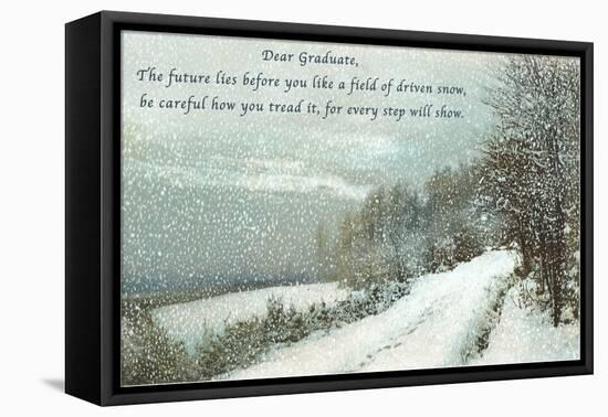Snow Field, Graduation Advice-null-Framed Stretched Canvas