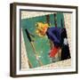 Snow fight Montage-null-Framed Premium Giclee Print