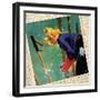 Snow fight Montage-null-Framed Premium Giclee Print