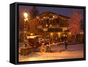 Snow from a Winter Storm Begins to Accumulate in Vail, Colo.-null-Framed Stretched Canvas