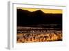 Snow geese and marsh at dusk, Bosque del Apache NWR, New Mexico, USA-Scott T. Smith-Framed Photographic Print