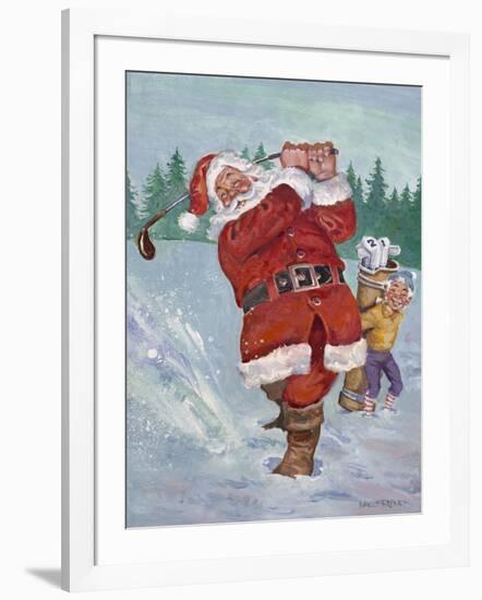 Snow Golfing Santa-Hal Frenck-Framed Giclee Print