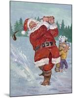 Snow Golfing Santa-Hal Frenck-Mounted Giclee Print