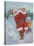 Snow Golfing Santa-Hal Frenck-Stretched Canvas