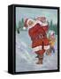 Snow Golfing Santa-Hal Frenck-Framed Stretched Canvas